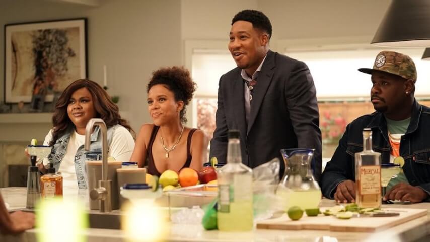 Nicole Byer, Grasier Mercedes, Aaron Jennings, and Carl Tart in Grand Crew (Photo: NBC) 