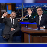 Jimmy Kimmel and Stephen Colbert give each other their first interviews after all of  that