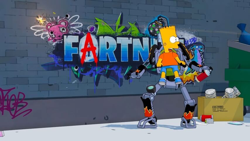 Bart Simpsons in Fortnite, Screenshot;: YouTube