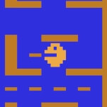 Rereleased after 43 years, this infamous Atari 2600 game is a brutalist take on Pac-Man