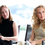 Camp Miasma's Gillian Anderson and Hannah Einbinder doubling up on the psychosexual fun with a live-read of Secretary