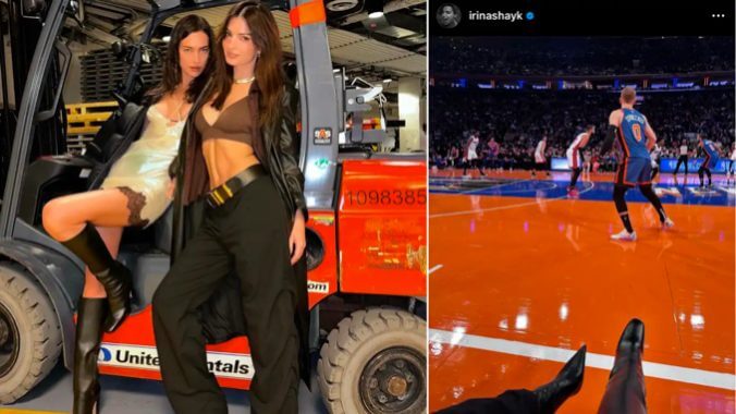 Emily Ratajkowski and Irina Shayk Enjoy Girls' Night at Knicks Game