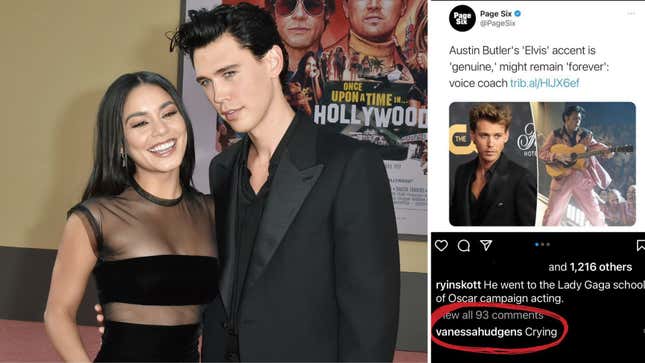 Vanessa Hudgens, Austin Butler’s Ex, Reacts to His Elvis Voice Being Permanent: ‘Crying’