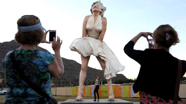 A 26-Foot-Tall Marilyn Monroe Statue Is Getting the MeToo Treatment, and Perhaps Some Points Have Been Made