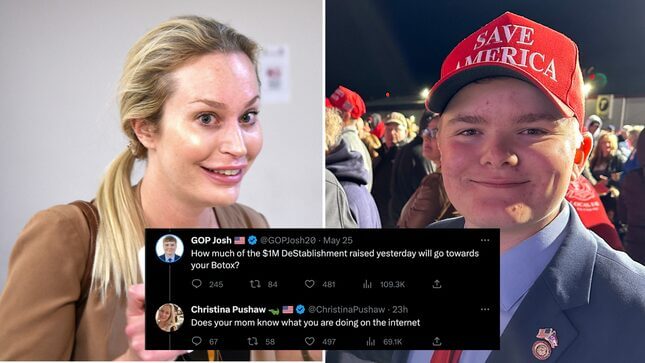 DeSantis Aide Christina Pushaw Spars with 16-Year-Old Trump Supporter Over Botox, Ukraine