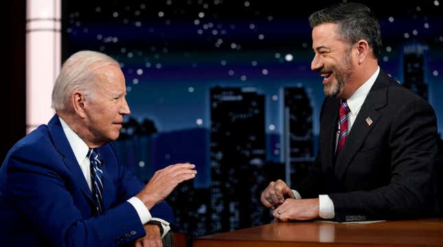 Biden Tells Jimmy Kimmel He’s Thinking About Maybe Doing Something to Protect Abortion Rights