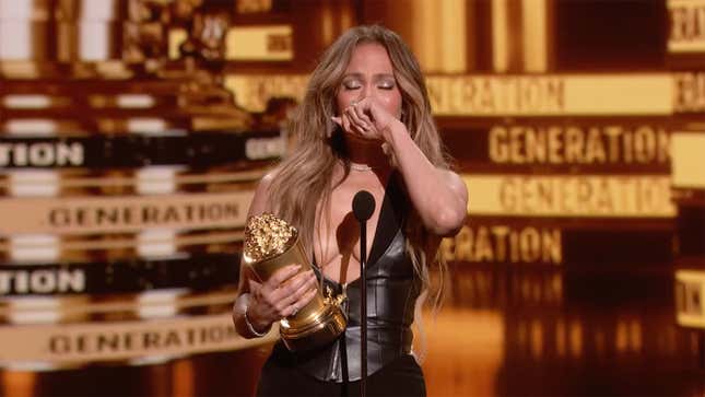 Jennifer Lopez Got Emotional While Accepting (Checks Notes)…an MTV Movie Award