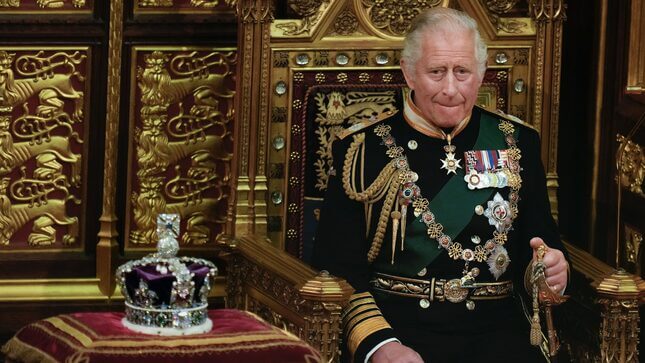 Prince Charles Addresses Low-Income Constituents From Literal Golden Chair