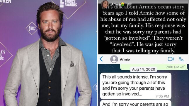Armie Hammer’s Accuser Is Rolling Her Eyes at His New Interview