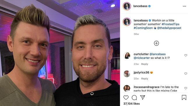 Nick Carter and Lance Bass Are Combining Their Frosted Tip Powers for a Pride Collaboration