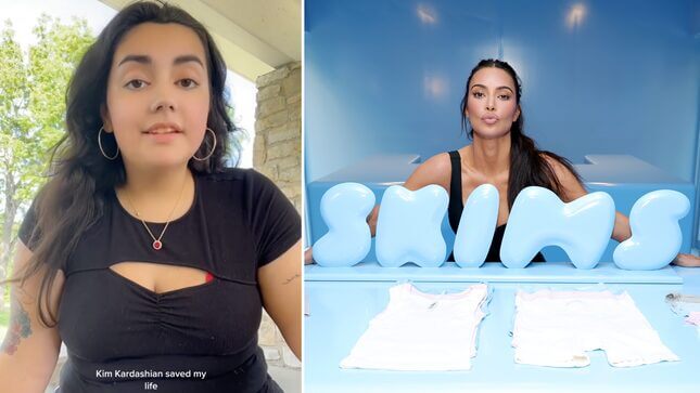 Kim Kardashian Gets 'SKIMS' Written On Oily Body With Whipped Cream