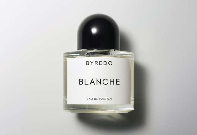 Description: “Blanche explores the smell of texture and skin; bodies slipping beneath fresh sheets; laundry baskets filled to the brim; a punch of detergent. An aldehyde hit softens into delicate rose; through sandalwood and musk, the allure and intimacy of human touch.”