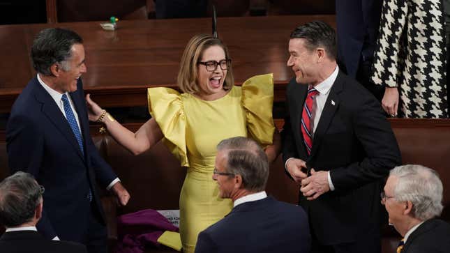 Kyrsten Sinema Gives Big ‘Let Them Eat Cake’ Vibes at State of the Union Address