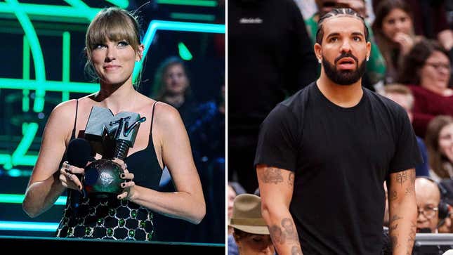 Drake, Adult Man, Covers Up Taylor Swift’s Name With Emojis on Billboard Hot 100 Screenshot