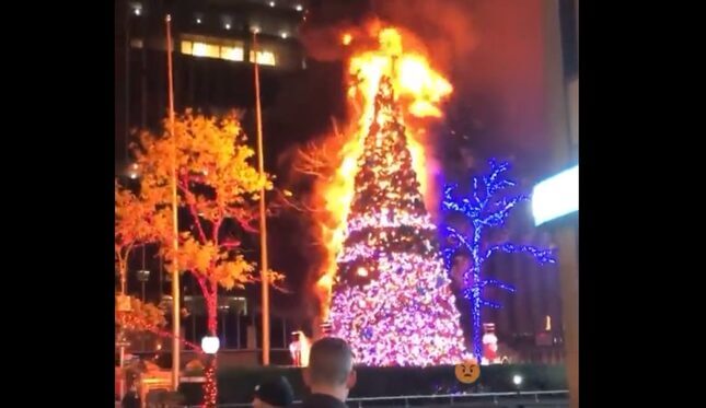 Fox News Christmas Tree Set on Fire in Suspected Arson