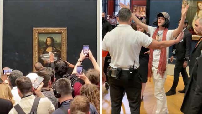 Mona Lisa Smeared With Cake