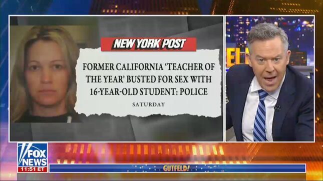 Fox News Host Calls Teacher’s Alleged Statutory Rape of Her Male Student ‘Heroic’