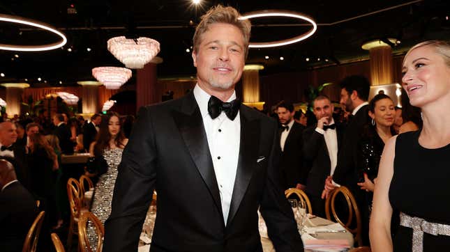 ‘Brad Pitt Is an Abuser’ Trends on Twitter After Celebs Drooled Over Him at the Golden Globes