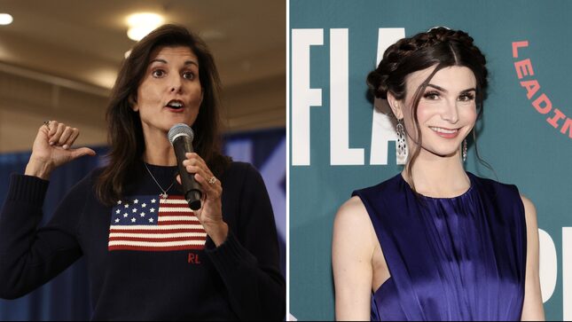 Nikki Haley’s Go-To Anti-Trans Joke Bombs in New Hampshire