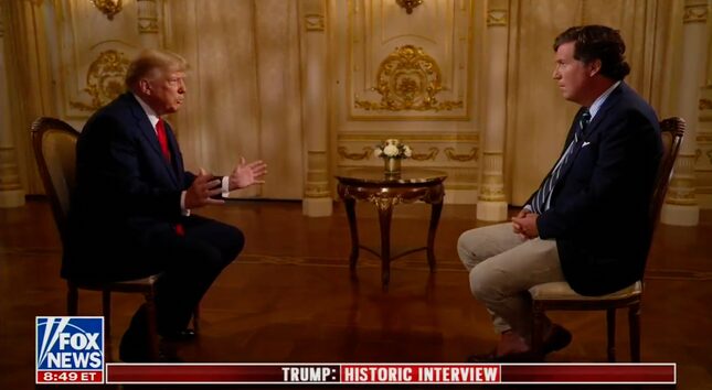 Trump Steamrolling Tucker Carlson for an Hour Is the Best/Worst Thing You’ll See Today