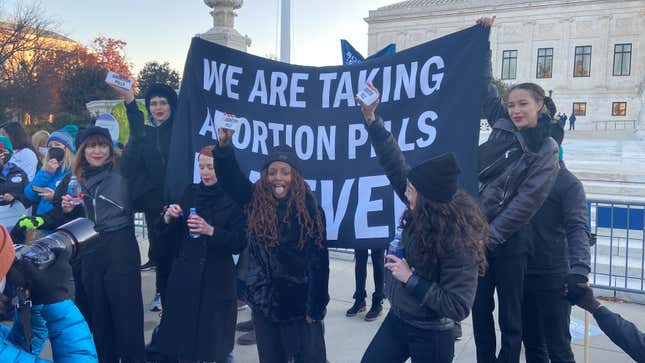 Activists Swallowed Abortion Pills on Steps of the Supreme Court