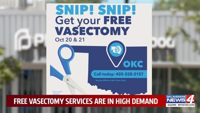 Free Vasectomy Appointments in Oklahoma Filled Up in Less Than 48 Hours