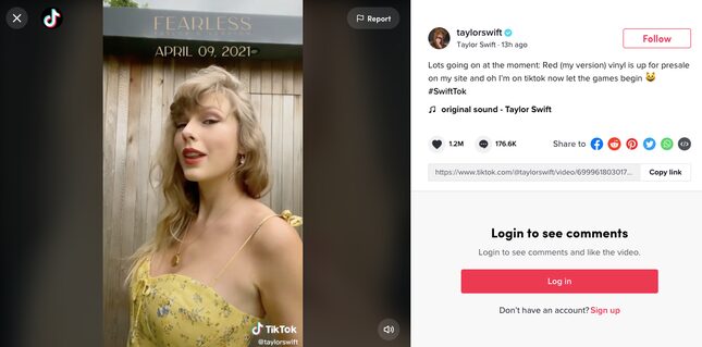 Taylor Swift Is Now on TikTok, and, Like Me, Seems Unsure of What To Do There