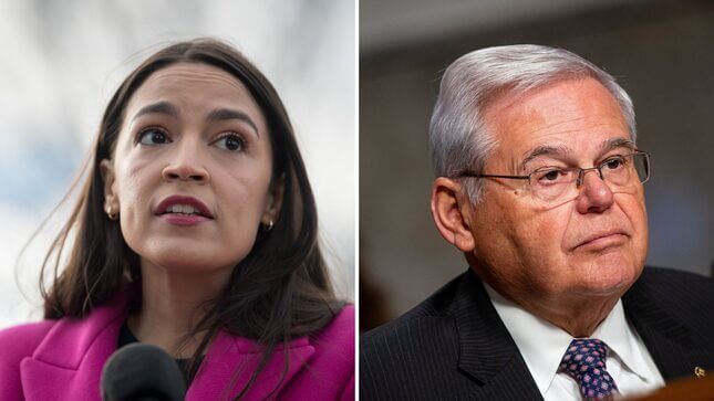 AOC Shuts Down Sen. Menendez for Claiming People Want Him to Resign Because He’s Latino