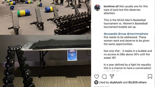 A Story About a Weight Room That's Actually About How Much It Sucks to Be a Woman Athlete