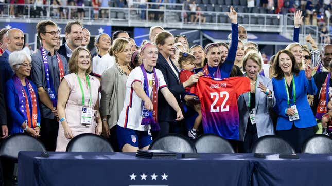 Crowd Goes Wild After U.S. Women’s Soccer Signs Historic Equal Pay Agreement