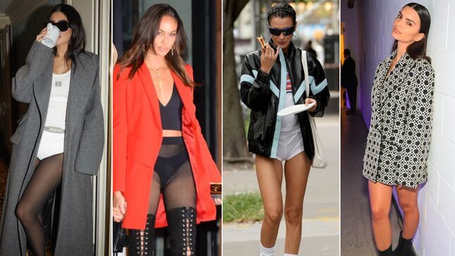 Celebs No Longer Wear Pants, Apparently  Fashion tights, Short women  outfits, Black tights outfit