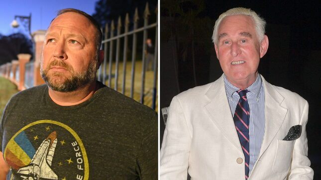 Alex Jones Sent Naked Photo of Wife to Roger Stone, Apparently