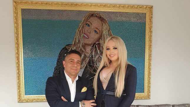 Meet Mr. Bling Colombia, the Artist Behind This Massive Swarovski Crystal Portrait of Tiffany Trump