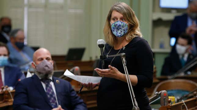 Postpartum Mom Hauls Her Newborn to the California State Assembly After Being Denied Proxy Vote