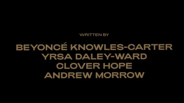Written By Beyoncé Knowles-Carter and Clover Hope