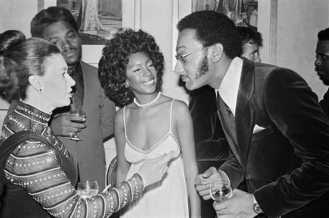 Mary Wilson, Princess Margaret, Renaldo Benson, and Abdul Fakir at the Royal Albert Hall in London, 1971.