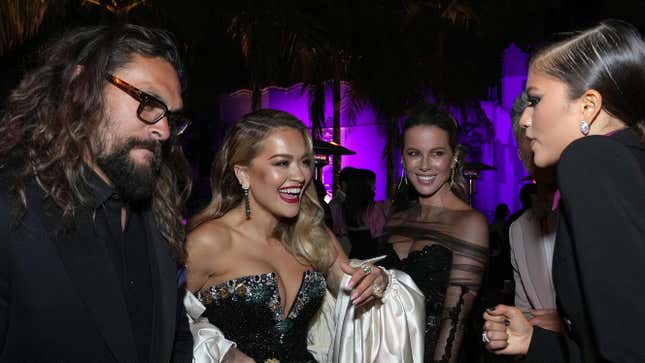 Jason Momoa and Kate Beckinsale Looked Awfully Cozy at Oscars Afterparty