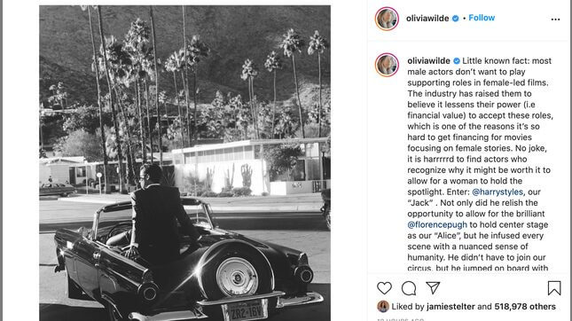 Olivia Wilde Is Moving in With Harry Styles and Posting About Their (Professional) Love