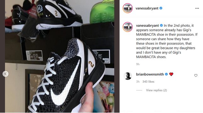 Vanessa Bryant Demands Answers On How Daughter Gianna's Tribute Shoes Were Produced and Possibly Sold