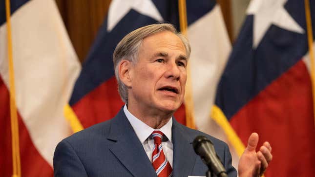 Gov. Greg Abbott Joins His Fellow Republican Governors In Telling Texas's Unemployed Residents to Eat Shit