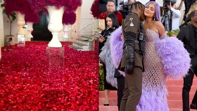 Hell Is This Rose Petal Mess Travis Scott ‘Gifted’ Kylie Jenner for Her 22nd Birthday