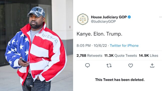 House Republicans Quietly Delete Infamous Pro-Kanye Tweet After He Says, ‘I Like Hitler’