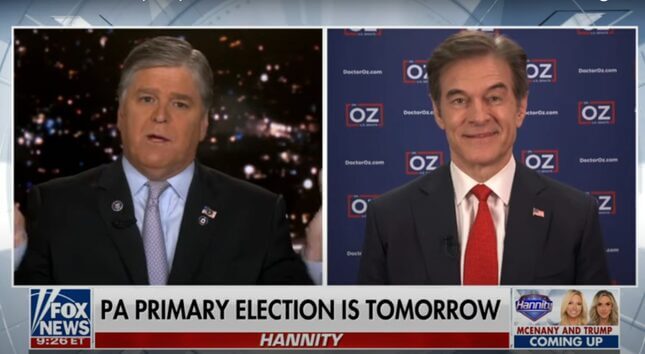 Dr. Oz Tells Pennsylvania Voters He Wants to Have Sex With Them