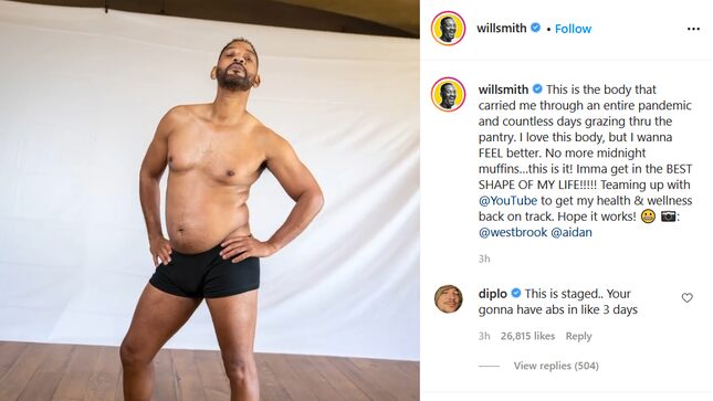 In What Way Does Will Smith Need a 'Fitness Journey'?