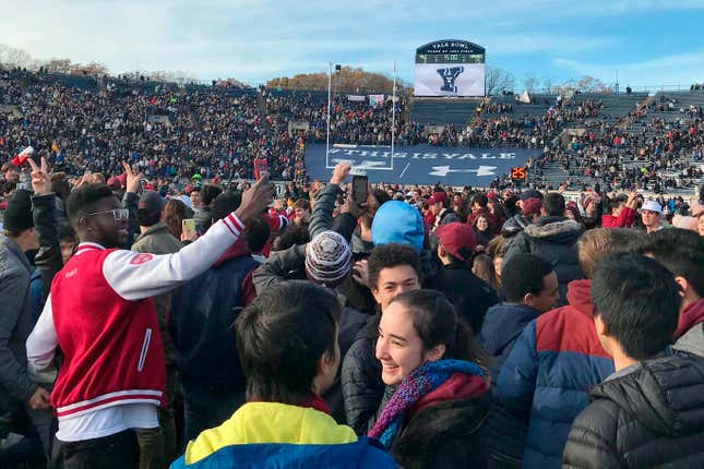 Hundreds of Climate Change Activists Delayed the Harvard-Yale Football Game