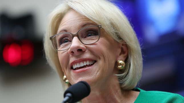 Betsy DeVos's Education Department Really Loves Men's Rights Groups