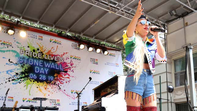 Lady Gaga Says She Would 'Take a Bullet' for the LGBTQ+ Community at Stonewall Rally