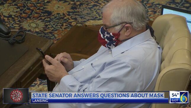 State Senator Insists His Mask is Not the Confederate Flag, Then Apologizes For Mask That is Not the Confederate Flag