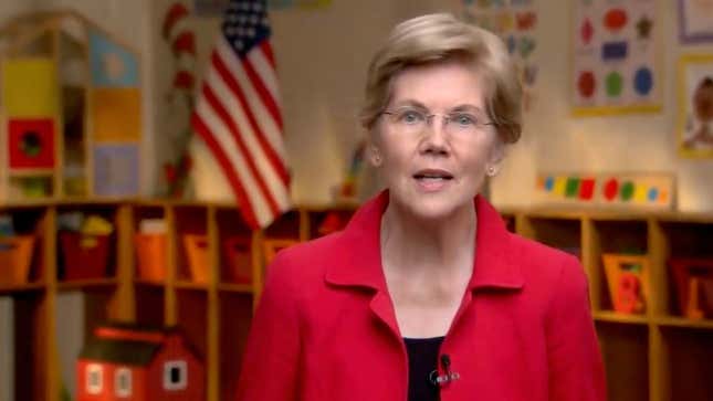 Elizabeth Warren Reminds the DNC That the Childcare Crisis Is Real