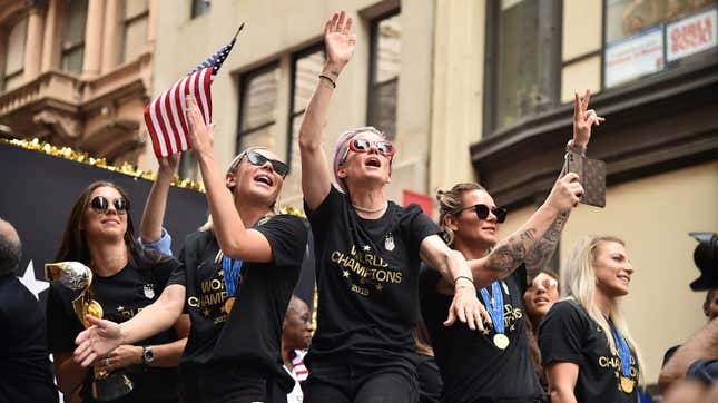 U.S. Women's Soccer Team Chants 'Equal Pay!' During Ticker Tape Parade